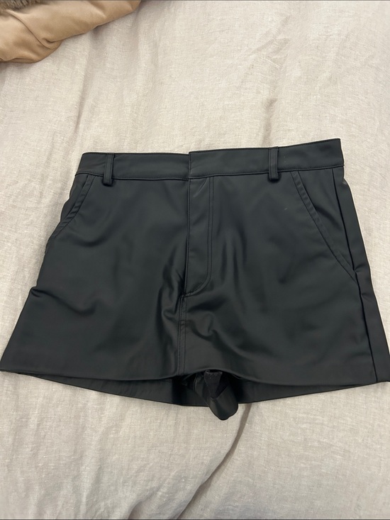 Zara Dresses & Skirts - Women's Black faux leather Tailored Skort
